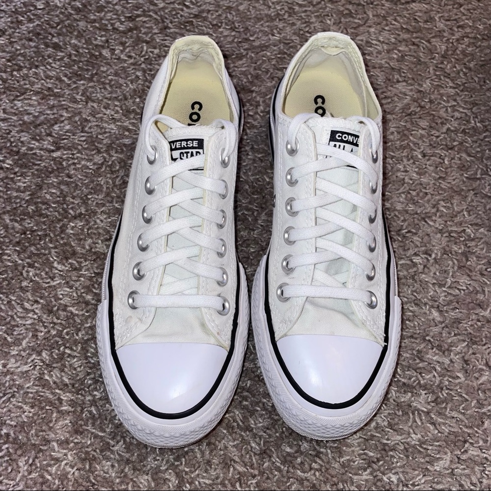 White Platform Converse